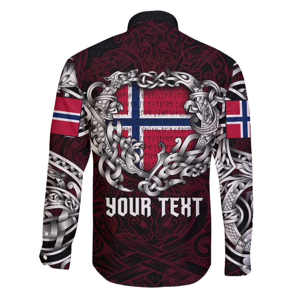 Personalized Norway Viking Blood Family Matching Short Sleeve Bodycon Dress and Hawaiian Shirt Nordic Runes and Shield of Ancestry in Tribal Knotwork