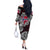 Personalized Norway Viking Blood Off The Shoulder Long Sleeve Dress Nordic Runes and Shield of Ancestry in Tribal Knotwork