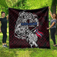 Norway Viking Blood Quilt Nordic Runes and Shield of Ancestry in Tribal Knotwork