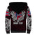 Personalized Norway Viking Blood Sherpa Hoodie Nordic Runes and Shield of Ancestry in Tribal Knotwork