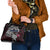 Norway Viking Blood Shoulder Handbag Nordic Runes and Shield of Ancestry in Tribal Knotwork