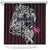 Norway Viking Blood Shower Curtain Nordic Runes and Shield of Ancestry in Tribal Knotwork