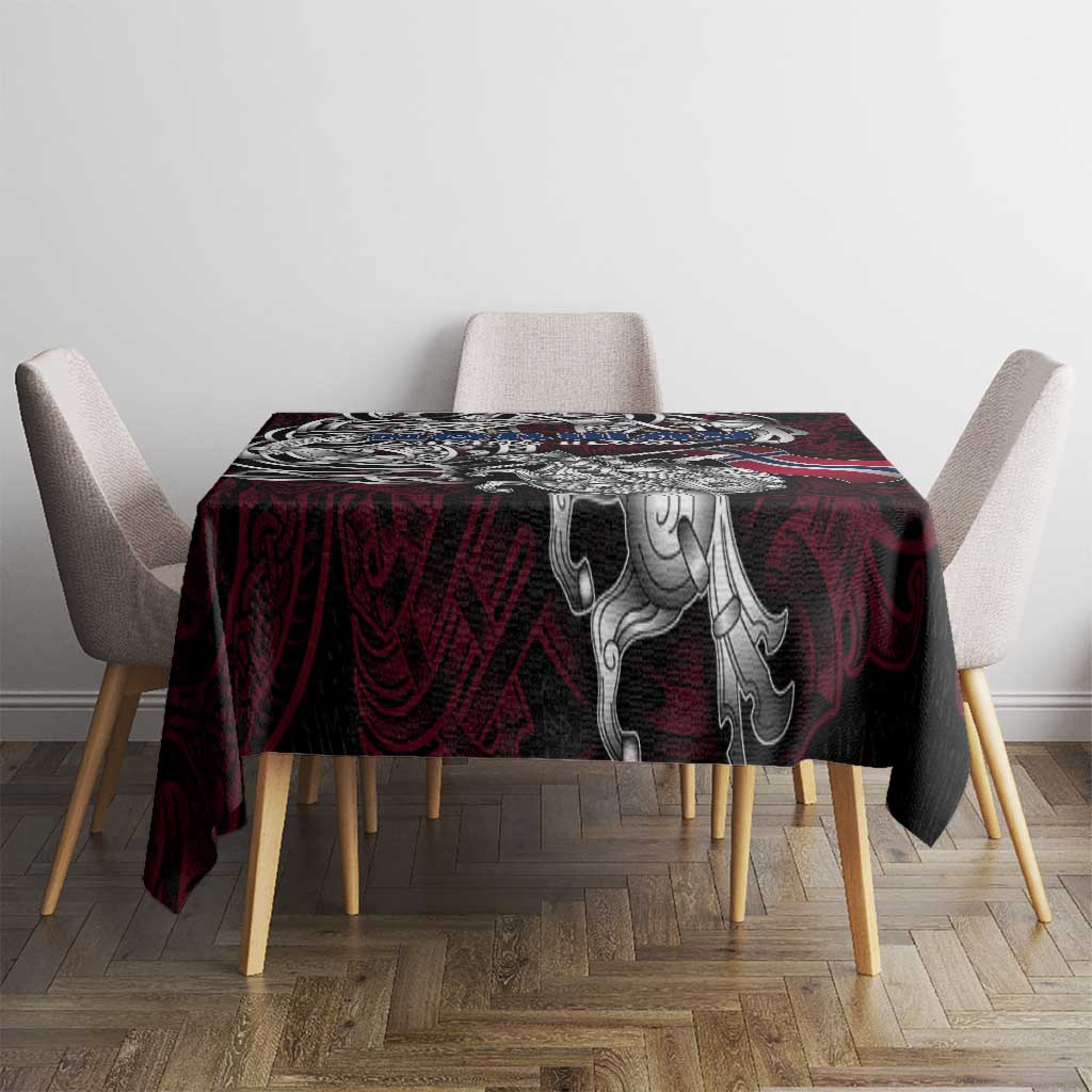 Norway Viking Blood Tablecloth Nordic Runes and Shield of Ancestry in Tribal Knotwork