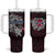 Norway Viking Blood Tumbler With Handle Nordic Runes and Shield of Ancestry in Tribal Knotwork