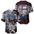 Personalized Faroe Islands Viking Blood Baseball Jersey Nordic Runes and Shield of Ancestry in Tribal Knotwork