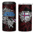 Faroe Islands Viking Blood 4 in 1 Can Cooler Tumbler Nordic Runes and Shield of Ancestry in Tribal Knotwork