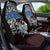 Faroe Islands Viking Blood Car Seat Cover Nordic Runes and Shield of Ancestry in Tribal Knotwork