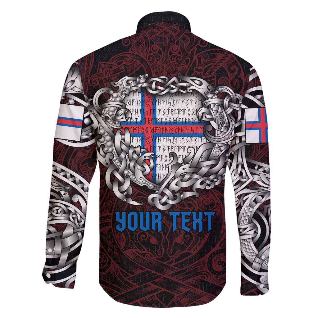 Personalized Faroe Islands Viking Blood Family Matching Puletasi and Hawaiian Shirt Nordic Runes and Shield of Ancestry in Tribal Knotwork