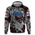Personalized Faroe Islands Viking Blood Hoodie Nordic Runes and Shield of Ancestry in Tribal Knotwork
