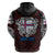 Personalized Faroe Islands Viking Blood Hoodie Nordic Runes and Shield of Ancestry in Tribal Knotwork