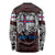 Personalized Faroe Islands Viking Blood Long Sleeve Shirt Nordic Runes and Shield of Ancestry in Tribal Knotwork