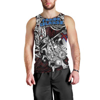 Personalized Faroe Islands Viking Blood Men Tank Top Nordic Runes and Shield of Ancestry in Tribal Knotwork