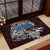 Faroe Islands Viking Blood Rubber Doormat Nordic Runes and Shield of Ancestry in Tribal Knotwork