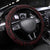 Faroe Islands Viking Blood Steering Wheel Cover Nordic Runes and Shield of Ancestry in Tribal Knotwork