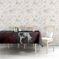 Faroe Islands Viking Blood Tablecloth Nordic Runes and Shield of Ancestry in Tribal Knotwork