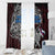 Faroe Islands Viking Blood Window Curtain Nordic Runes and Shield of Ancestry in Tribal Knotwork