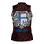 Personalized Faroe Islands Viking Blood Women Sleeveless Polo Shirt Nordic Runes and Shield of Ancestry in Tribal Knotwork