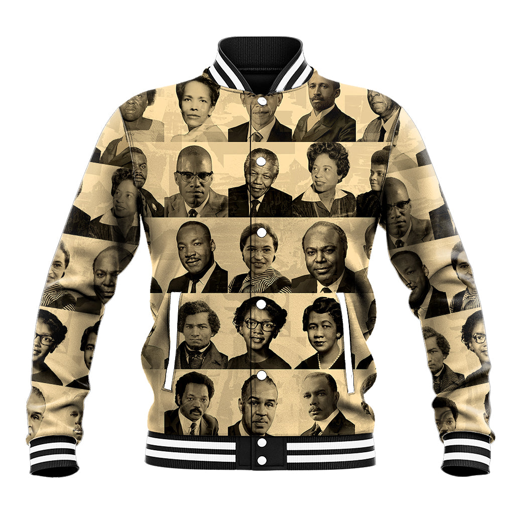 Civil Rights Leaders Baseball Jacket African-American - Wonder Print Shop
