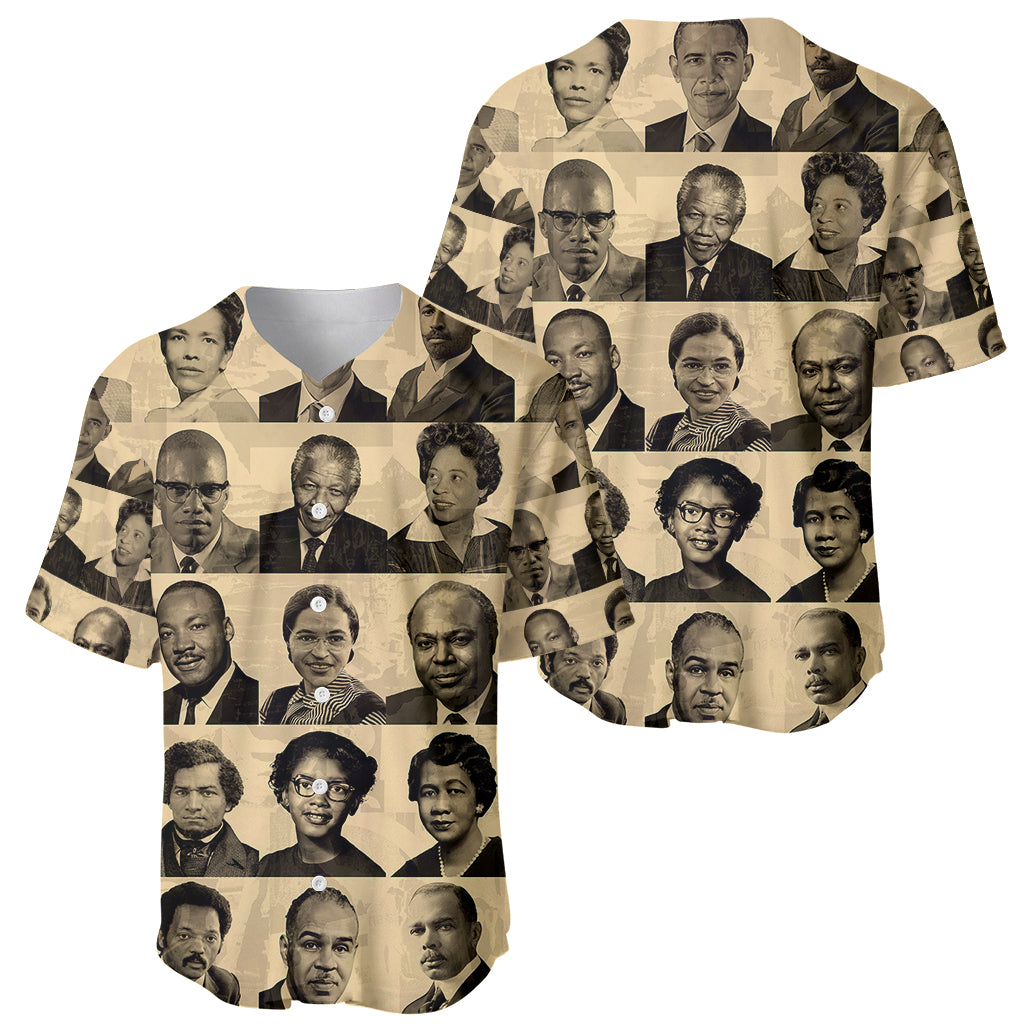 Civil Rights Leaders Baseball Jersey African-American - Wonder Print Shop
