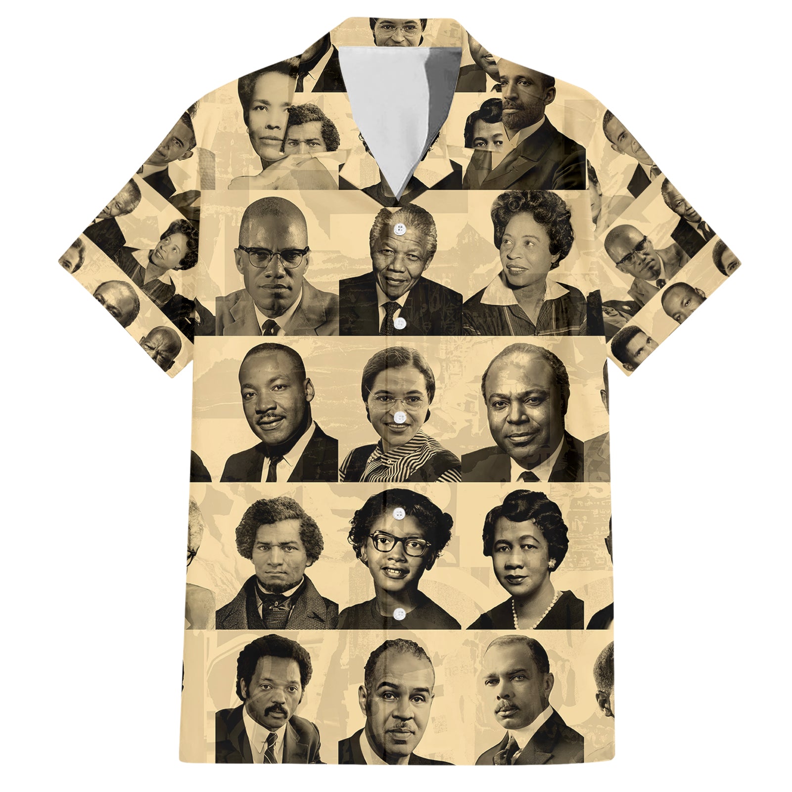 Civil Rights Leaders Hawaiian Shirt African-American - Wonder Print Shop