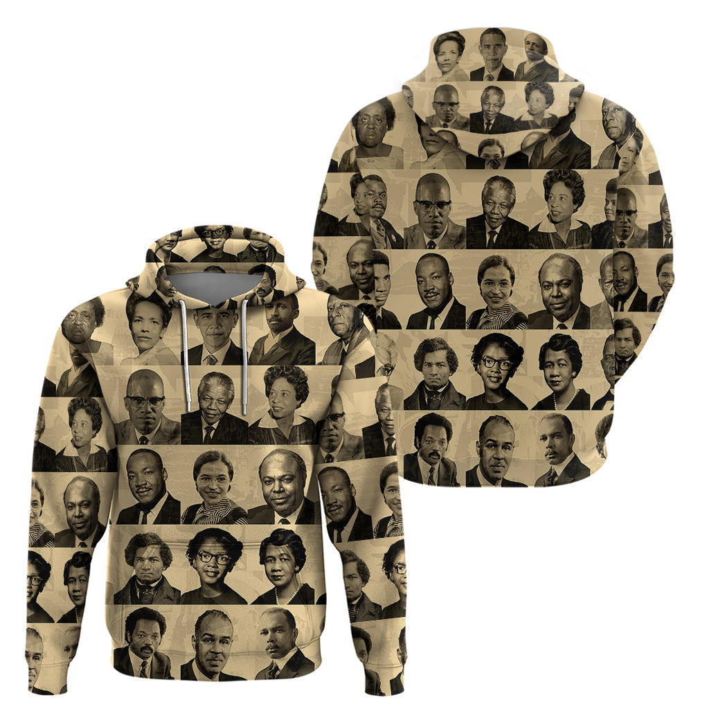 Civil Rights Leaders Hoodie African-American - Wonder Print Shop