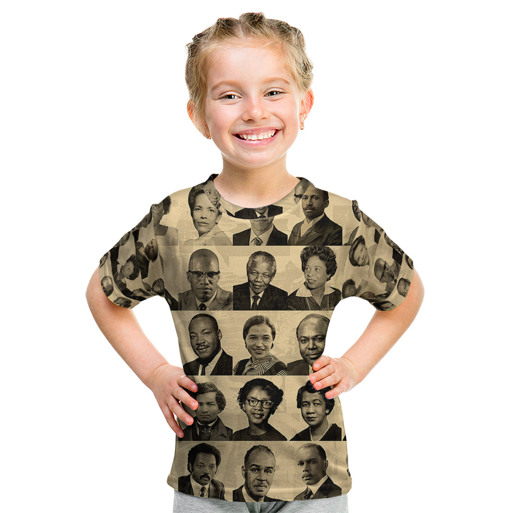 Civil Rights Leaders Kid T Shirt African-American - Wonder Print Shop