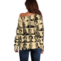 Civil Rights Leaders Off Shoulder Sweater African-American - Wonder Print Shop