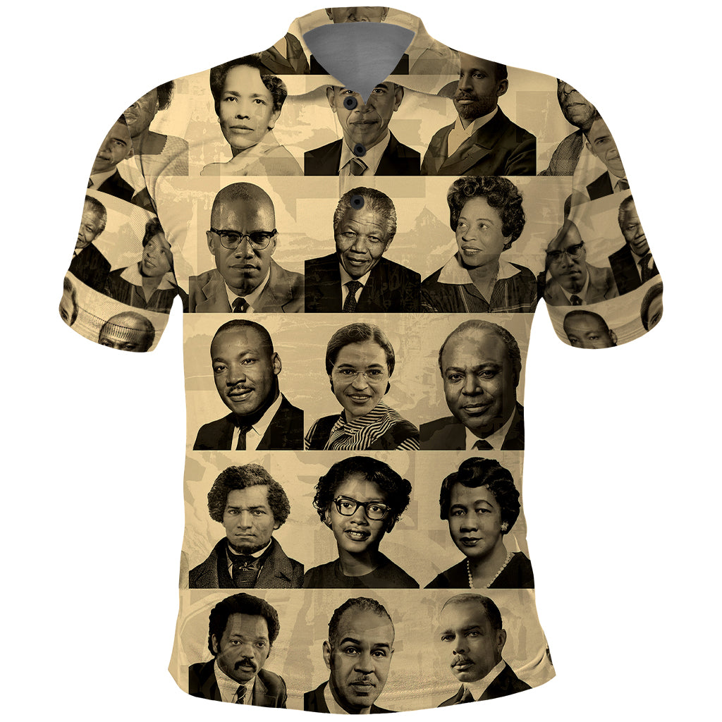 Civil Rights Leaders Polo Shirt African-American - Wonder Print Shop