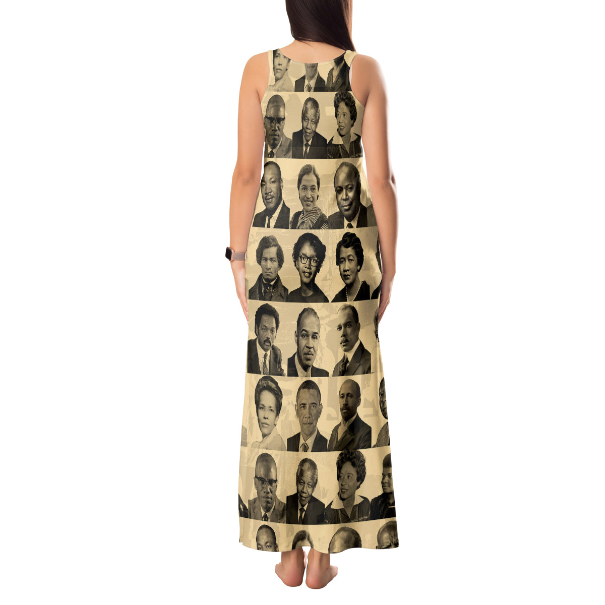Civil Rights Leaders Tank Maxi Dress African-American - Wonder Print Shop