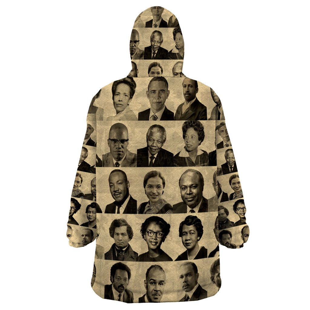 Civil Rights Leaders Wearable Blanket Hoodie African-American - Wonder Print Shop