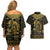 egypt-pharaoh-couples-matching-off-shoulder-short-dress-and-hawaiian-shirt-egyptian-hieroglyphs-and-symbols