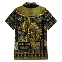 Egypt Pharaoh Family Matching Long Sleeve Bodycon Dress and Hawaiian Shirt Egyptian Hieroglyphs and Symbols - Wonder Print Shop