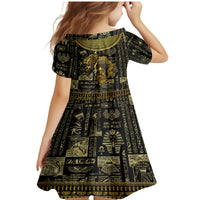 Egypt Pharaoh Family Matching Mermaid Dress and Hawaiian Shirt Egyptian Hieroglyphs and Symbols - Wonder Print Shop