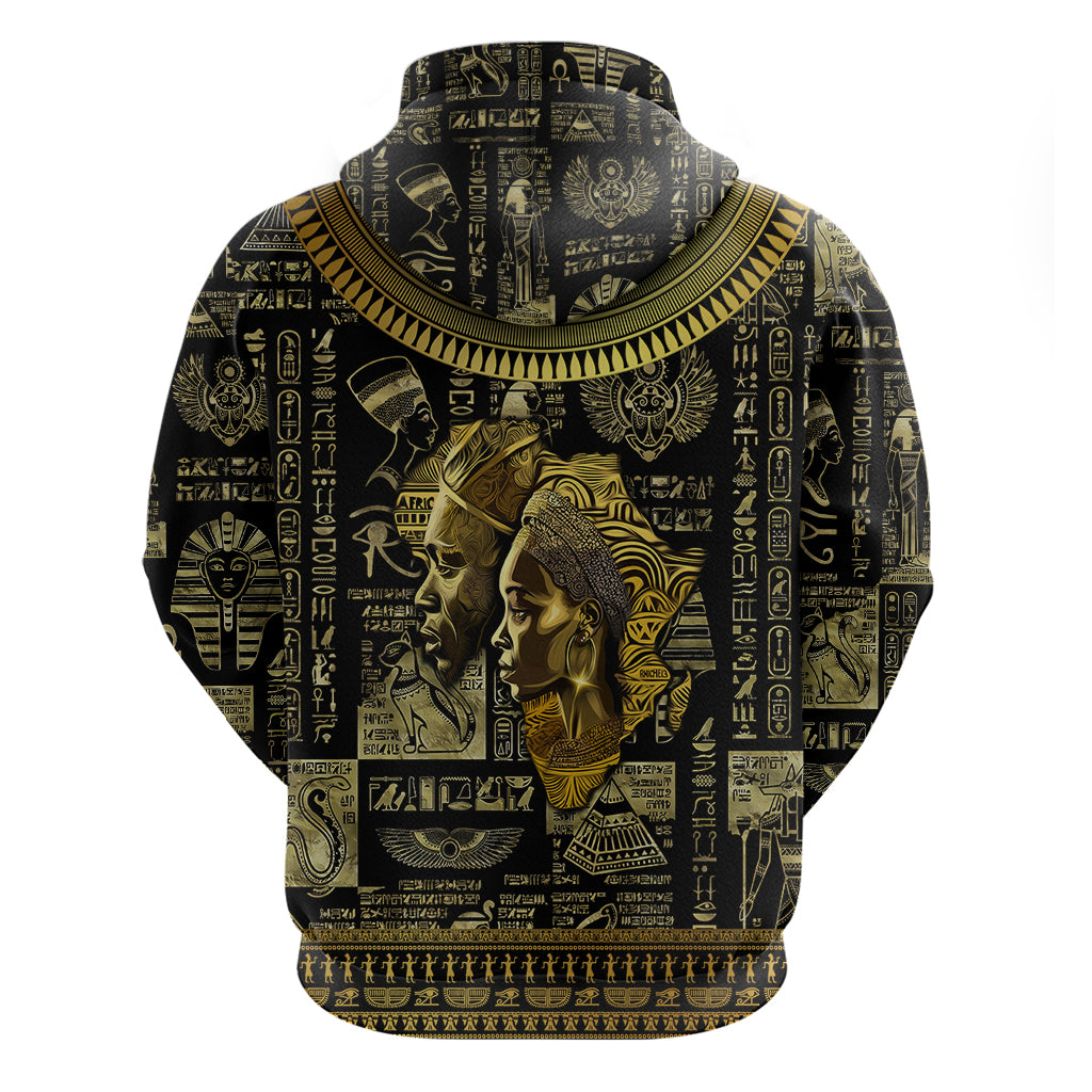Egypt Pharaoh Hoodie Egyptian Hieroglyphs and Symbols - Wonder Print Shop