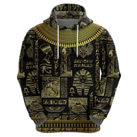 Egypt Pharaoh Hoodie Egyptian Hieroglyphs and Symbols - Wonder Print Shop