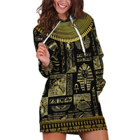 Egypt Pharaoh Hoodie Dress Egyptian Hieroglyphs and Symbols - Wonder Print Shop