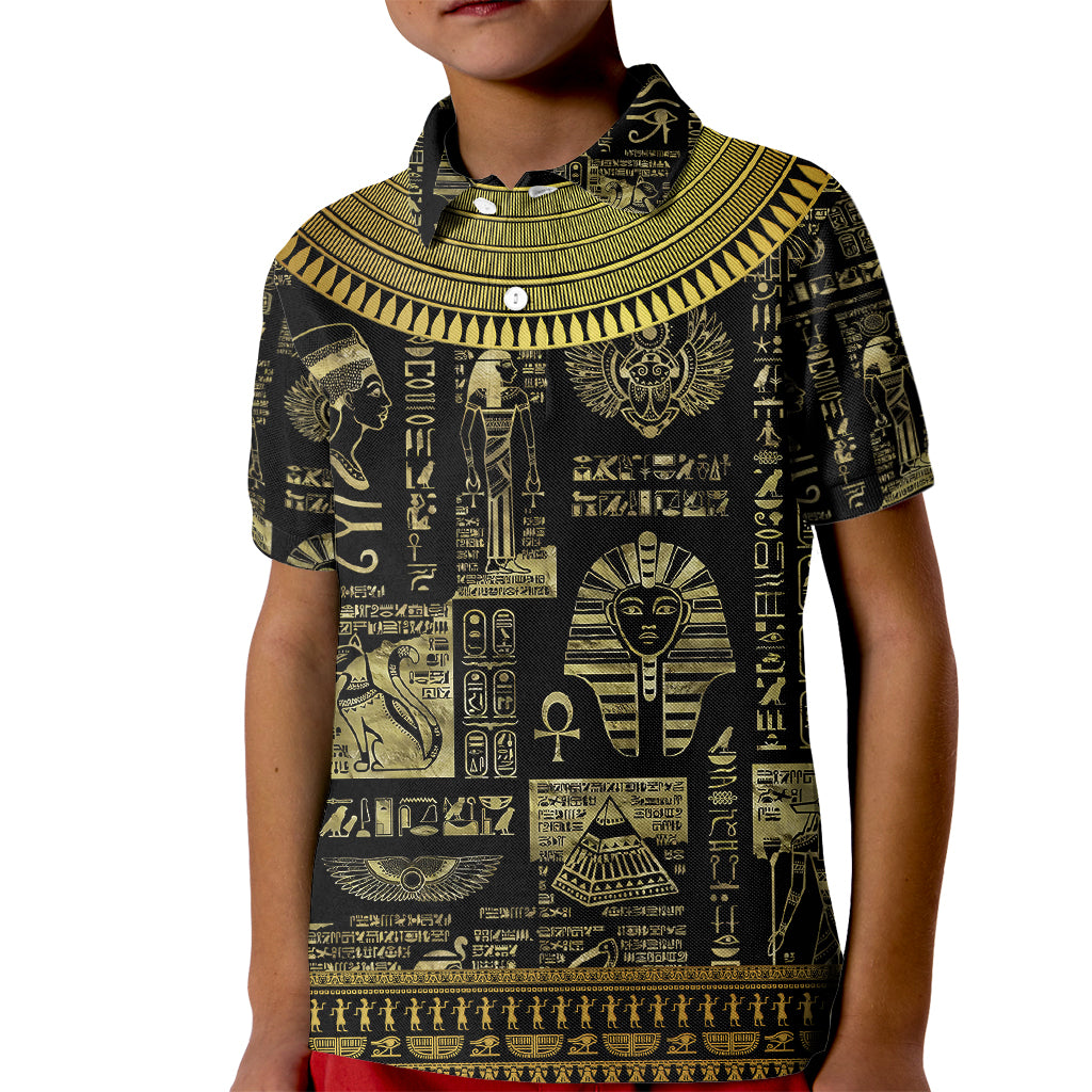 egypt-pharaoh-kid-polo-shirt-egyptian-hieroglyphs-and-symbols