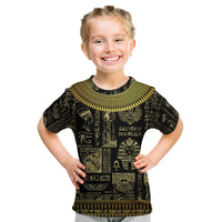Egypt Pharaoh Kid T Shirt Egyptian Hieroglyphs and Symbols - Wonder Print Shop