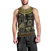 Egypt Pharaoh Men Tank Top Egyptian Hieroglyphs and Symbols - Wonder Print Shop