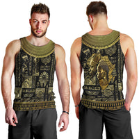 Egypt Pharaoh Men Tank Top Egyptian Hieroglyphs and Symbols - Wonder Print Shop