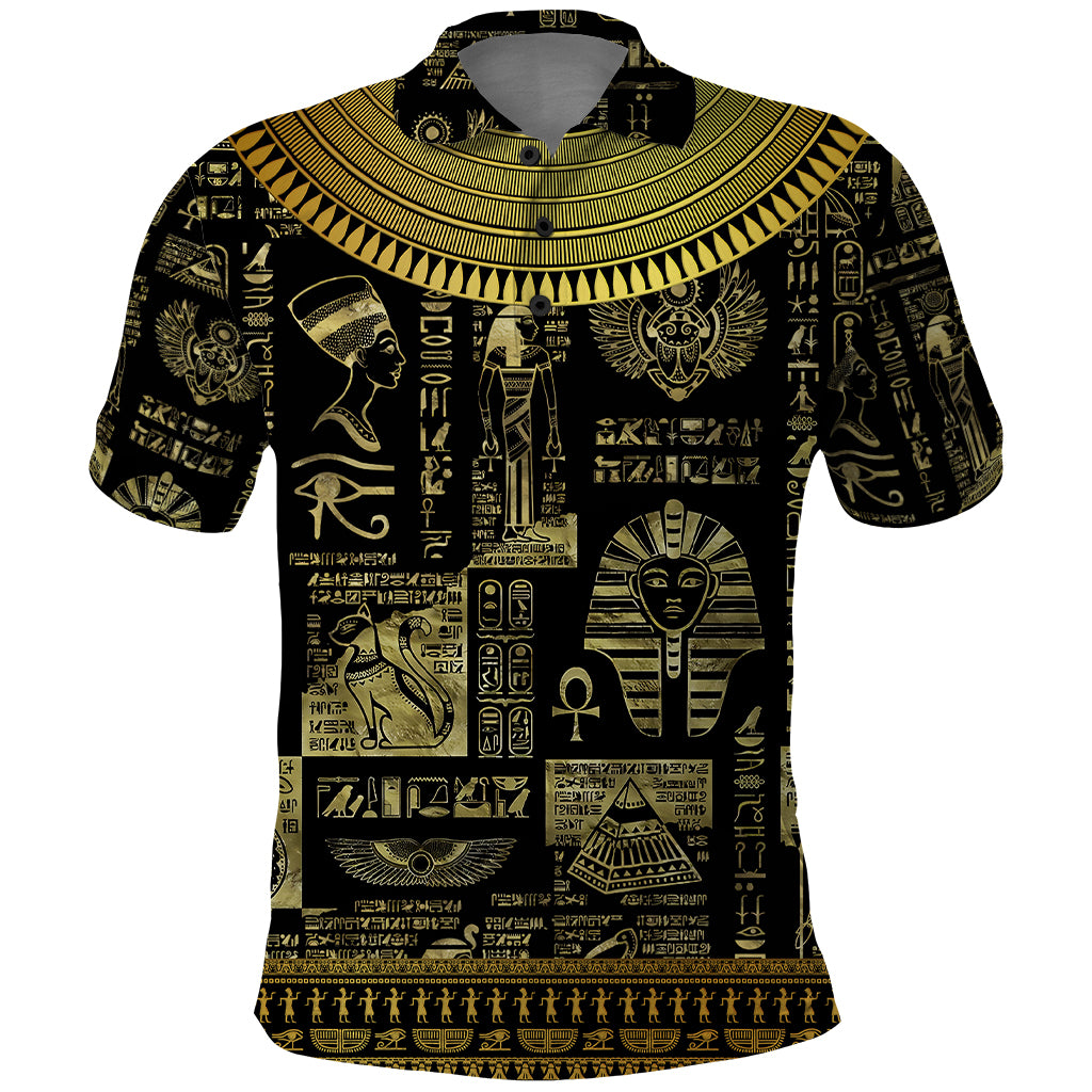 egypt-pharaoh-polo-shirt-egyptian-hieroglyphs-and-symbols