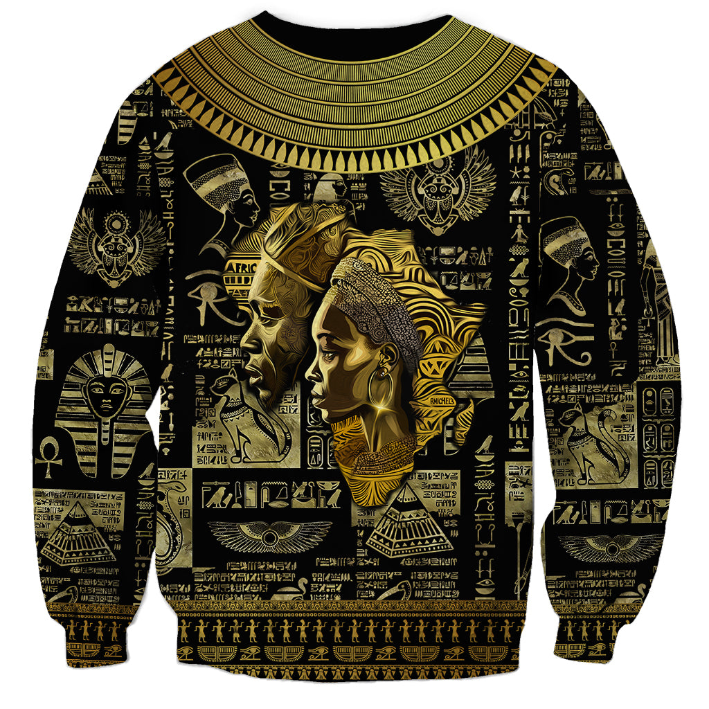 Egypt Pharaoh Sweatshirt Egyptian Hieroglyphs and Symbols - Wonder Print Shop