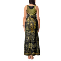 Egypt Pharaoh Tank Maxi Dress Egyptian Hieroglyphs and Symbols - Wonder Print Shop