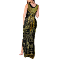 Egypt Pharaoh Tank Maxi Dress Egyptian Hieroglyphs and Symbols - Wonder Print Shop