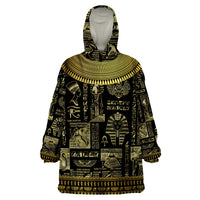 Egypt Pharaoh Wearable Blanket Hoodie Egyptian Hieroglyphs and Symbols - Wonder Print Shop