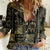 Egypt Pharaoh Women Casual Shirt Egyptian Hieroglyphs and Symbols - Wonder Print Shop
