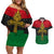 Pan African Ankh Couples Matching Off Shoulder Short Dress and Hawaiian Shirt - Wonder Print Shop