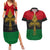 Pan African Ankh Couples Matching Summer Maxi Dress and Hawaiian Shirt - Wonder Print Shop