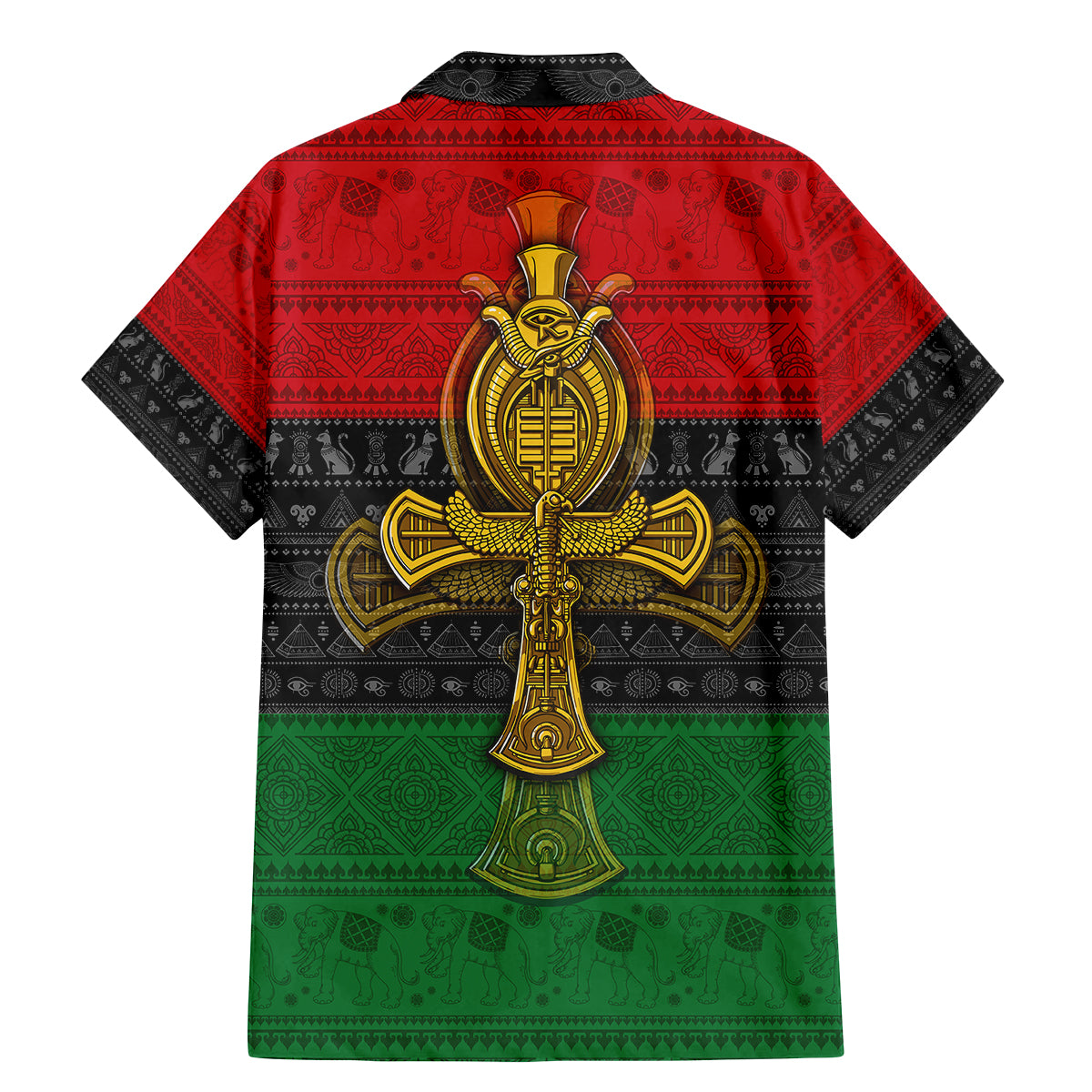 Pan African Ankh Family Matching Mermaid Dress and Hawaiian Shirt - Wonder Print Shop