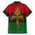 Pan African Ankh Family Matching Off Shoulder Long Sleeve Dress and Hawaiian Shirt - Wonder Print Shop